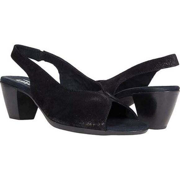 Munro Rochelle Comfort Heels - suede - open toe - Picture 1 of 8